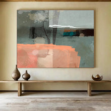 Load image into Gallery viewer, Subtle Color Block Abstract Art for Neutral - Toned Home Office & Art Gallery Pop - Up DKH075