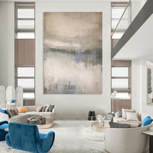 Load image into Gallery viewer, “Soft Grey Abstract Landscape” - Impressionistic Mood Art on Canvas DKH1667