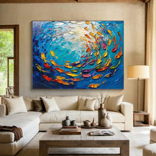 Load image into Gallery viewer, Colorful Fish Swarm Large - Scale Hand - painted Abstract Acrylic Art DLZ199
