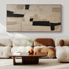 Load image into Gallery viewer, Black and White Collage Abstract Art for Modern Studio Apartment & Industrial - chic Gallery LargeART0955