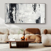 Load image into Gallery viewer, Monochrome Textured Abstract Canvas Painting, Ideal for Industrial Loft & Art Studio LargeART1168
