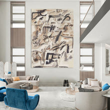 Load image into Gallery viewer, “Abstract in Earthy Tones with Dynamic Brushstrokes” – Energetic Abstract Evoking Movement and Chaos DTP143