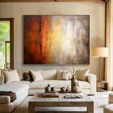 Load image into Gallery viewer, Enormous Sunset Glow Abstract Acrylic for Cozy Dining Room LargeART0287