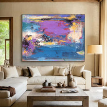 Load image into Gallery viewer, Vibrant Color - Blended Abstract Painting for Modern Living Room & Creative Studio DKH161