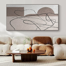 Load image into Gallery viewer, Minimalist Line and Shape Art, Great for Scandinavian Office & Modern Hallway LargeART1087