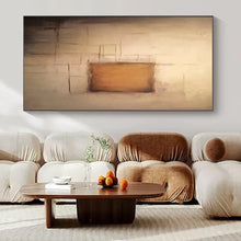 Load image into Gallery viewer, Neutral Line and Square Abstract Canvas Painting, Suited for Modern Gallery Wall & Thoughtful Reading Nook LargeART1300