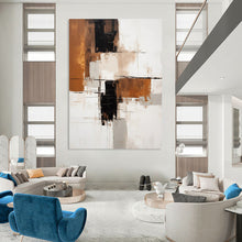 Load image into Gallery viewer, “Warm Toned Geometric Abstraction” – Cozy Abstract with Earthy Color Blocks DTP129