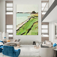 Load image into Gallery viewer, Pastel - Colored Abstract Landscape Art, Ideal for Beach House Bedroom & Serene Office LargeART2147