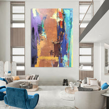 Load image into Gallery viewer, Colorful Chaos - Vivid Abstract Acrylic, Perfect for Bohemian - Style Living Rooms and Artistic Cafes DTP036