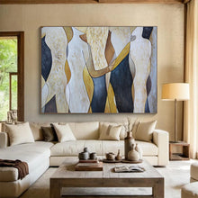 Load image into Gallery viewer, Abstract Figurative Painting on Canvas - “Shapes in Harmony” DKH731