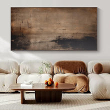 Load image into Gallery viewer, Dark Brown - Black Abstract Painting, Perfect for Industrial - Chic Loft & Moody Home Library LargeART1361