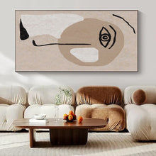 Load image into Gallery viewer, Earth - Toned Abstract Face Canvas Painting, Ideal for Bohemian Bedroom & Art - Filled Living Room LargeART1144