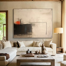 Load image into Gallery viewer, Oversized Abstract Geometric in Neutrals Art for Minimalist Home Office & Stylish Hallway LargeART0527