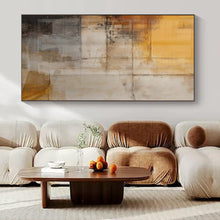Load image into Gallery viewer, Warm - Hued Textured Abstract Acrylic Art, Perfect for Cozy Reading Nook & Rustic Dining Area LargeART1055