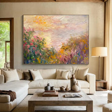 Load image into Gallery viewer, Pastel Meadow Sunrise Large - Scale Hand - painted Abstract Acrylic Art DLZ195