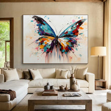 Load image into Gallery viewer, Colorful Palette Knife Butterfly Abstract acrylic painting DLZ054