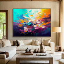 Load image into Gallery viewer, Color - Explosion Abstract Flower Painting On Canvas DKH346