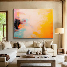 Load image into Gallery viewer, Hand - painted Soft Color Gradient Abstract Acrylic Art for Serene Bedroom Sanctuaries LargeART1681