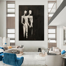 Load image into Gallery viewer, Monochromatic Abstract Figures Art, Perfect for Modern Art Lounge & Thought - Provoking Study LargeART1934