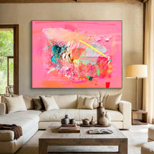 Load image into Gallery viewer, Pink - Based Mixed - Media Abstract Art - Perfect for Feminine Boutique & Art Gallery Pop - Up DKH028