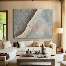 Load image into Gallery viewer, Oversized Textured Coastal Abstract Acrylic for Beach House Bedroom & Relaxing Living Room LargeART0323