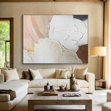 Load image into Gallery viewer, Textured Pastel Abstract Painting for Feminine Boudoir & Soft - Toned Café DKH184