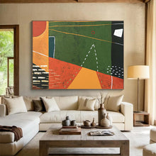 Load image into Gallery viewer, Dynamic Line - and - Color Abstract Painting on Canvas DKH558