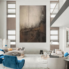 Load image into Gallery viewer, “Concrete Tales” – Textured gray, brown with cracked surfaces DTP355