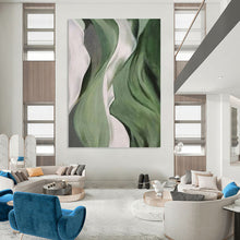 Load image into Gallery viewer, “Gold - Leafed Tree Silhouette” Abstract Painting on Canvas, Elegant Dining Room Decor DKH1054