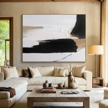 Load image into Gallery viewer, Minimalist Black & White - Calm Living Room Art LargeART1563