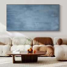 Load image into Gallery viewer, Large - Scale Hand - painted Blue Textured Monochrome Art for Serene Bedrooms LargeART0158