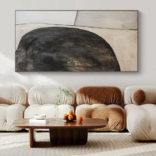 Load image into Gallery viewer, Earthy Tones Geometric Forms Abstract Canvas Painting, Suited for Minimalist Gallery & Natural - Inspired Office LargeART1110