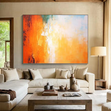 Load image into Gallery viewer, Oversized Orange - Yellow Abstract Sunset Art for Bedroom & Vacation Home LargeART0447