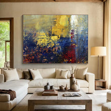 Load image into Gallery viewer, Impressionistic Abstract Painting on Canvas - “Golden Horizons” DKH722