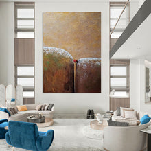 Load image into Gallery viewer, Subtle Connection - Earth - Toned Abstract Acrylic Work, Suited for Cozy Bedrooms and Rustic - Style Studies DTP033