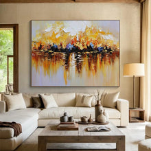 Load image into Gallery viewer, Autumn Lake Reflection - Serene Living Room Art LargeART1559