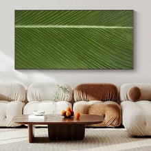 Load image into Gallery viewer, Green Leaf Vein Abstract Painting, Suited for Nature - Lover’s Office & Botanical Café LargeART1429