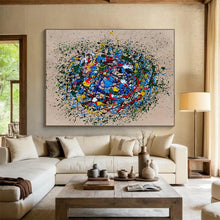 Load image into Gallery viewer, Colorful Circular Splatter Abstract Painting for Playful Kids’ Room & Art - Themed Lounge DKH304