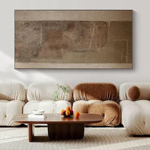 Load image into Gallery viewer, Textured Brown Abstract Canvas Painting, Suited for Rustic Café & Industrial - Chic Hallway LargeART1286
