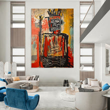 Load image into Gallery viewer, “Powerful Tribal - Style Figure” – Intense Abstract Figurative Art with Bold Dripping Lines DTP108