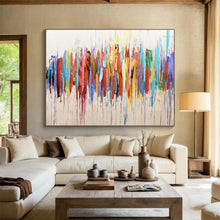 Load image into Gallery viewer, “Colorful Dripping Strokes” - Abstract Acrylic Painting with Vivid Hues, Ideal for Art Gallery and Studio DLZ211