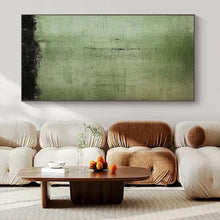 Load image into Gallery viewer, Large - Scale Hand - painted Green Textured Abstract Art for Nature - Inspired Studies LargeART0154