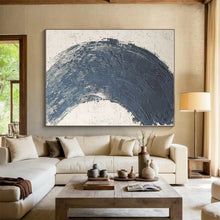 Load image into Gallery viewer, Large - Format Blue Circular Textured Acrylic Art for Bedroom & Creative Studio LargeART0426