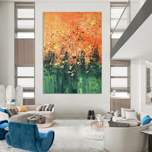 Load image into Gallery viewer, Orange - Toned Abstract Splatter Art, Ideal for Energetic Home Gym & Bold Kitchen LargeART1939