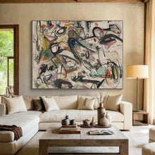 Load image into Gallery viewer, Colorful Chaos Abstract Painting for Creative Studio & Vibrant Café DKH144