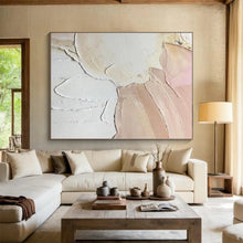 Load image into Gallery viewer, Oversized Delicate Pastel Textured Abstract Acrylic Art for Boudoir & Tea Room LargeART0409