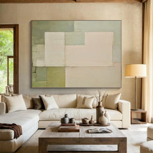 Load image into Gallery viewer, Oversized Pastel Geometric Abstract Art for Scandinavian Bedroom & Minimalist Gallery LargeART0399