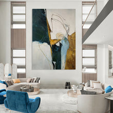 Load image into Gallery viewer, Abstract Painting, Color - Blocked Modern Art - Great for Studio & Creative Space LargeART2336