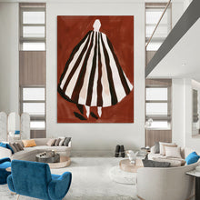 Load image into Gallery viewer, Red - Black - White Abstract Mysterious Art, Suited for Dramatic Entryway & Artistic Gallery Wall LargeART2051