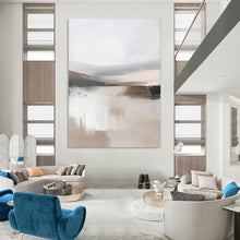 Load image into Gallery viewer, Gray - Beige Abstract Landscape, Perfect for Modern Living Room & Artistic Office LargeART2059